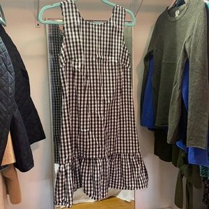 JCrew Black and White Gingham Dress